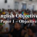 English Language (Paper 1 – Objective) – 13/05/2025