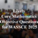Likely Core Mathematics Objective Questions for WASSCE 2025